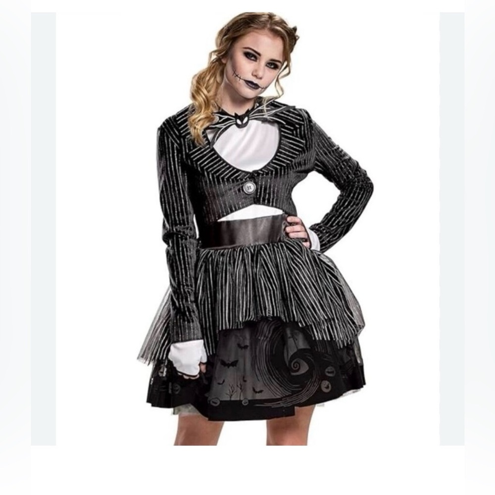 Disguise jack skellington dress adult costume. NWT small 4-6(I)
